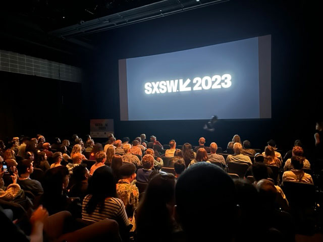 A photo of a panel during 2023 SXSW